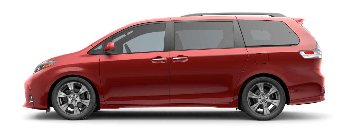 red toyota minivan