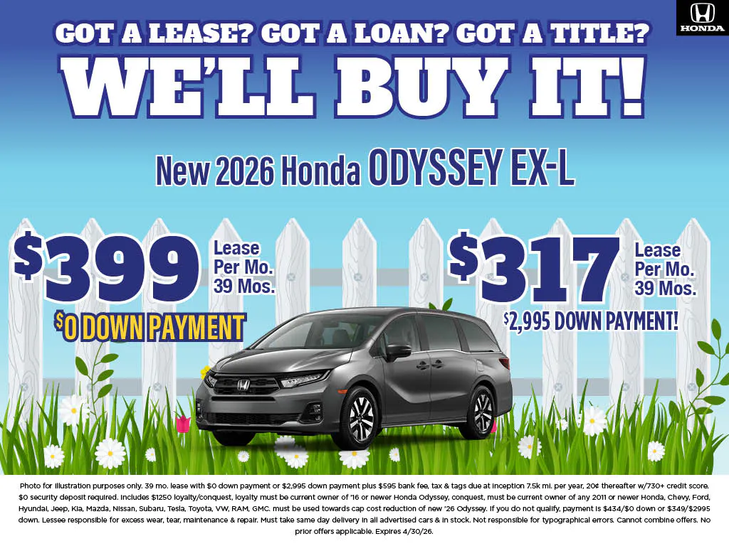 New 2026 Odyssey EX-L | Atlantic Honda