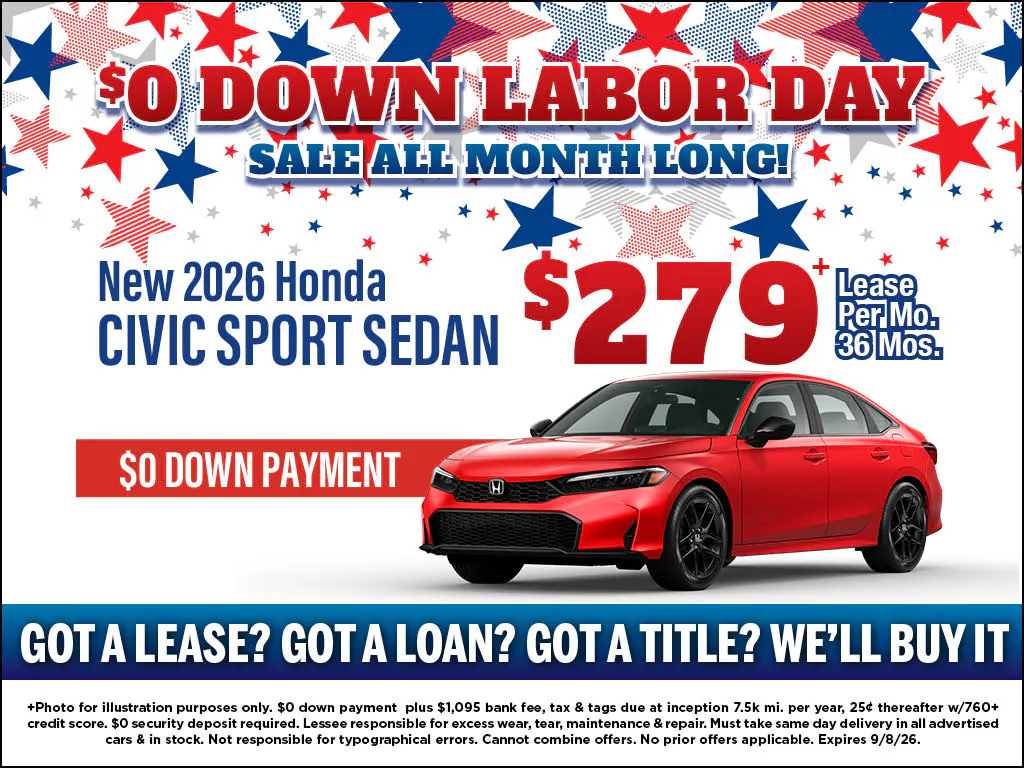 New 2026 Honda Civic Sport Sedan | Atlantic Honda