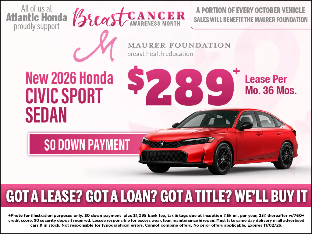 New 2026 Honda Civic Sport Sedan | Atlantic Honda