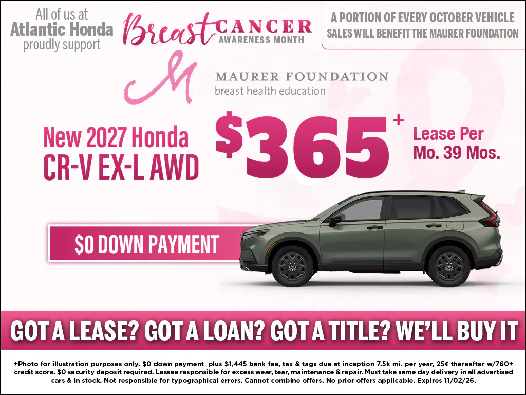 New 2026 Honda CR-V EX-L AWD | Atlantic Honda