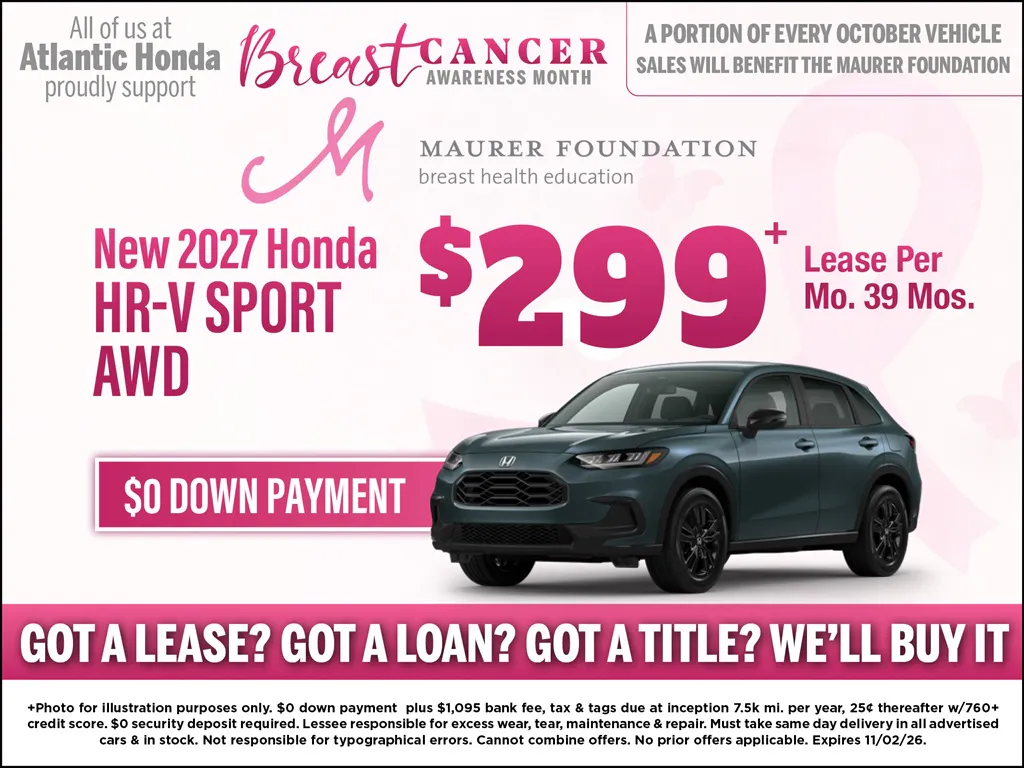 New 2027 Honda HR-V Sport AWD | Atlantic Honda