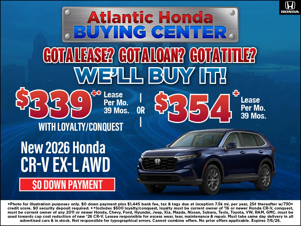 New 2026 CR-V AWD EX-L | Atlantic Honda