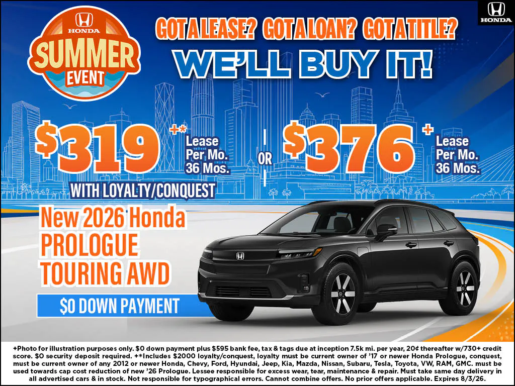 New 2026 Honda Prologue Touring | Atlantic Honda