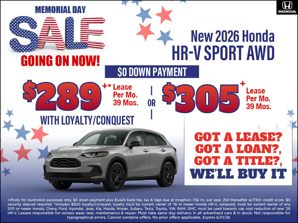 New 2026 HR-V Sport | Atlantic Honda