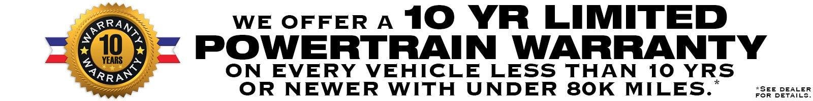 10 Year Limited Warranty | Auto Gallery JAX