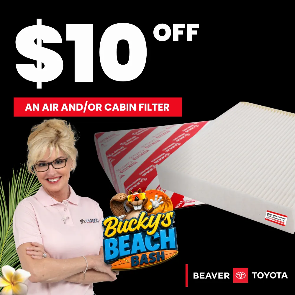 $10 Off Air and/or Cabin Filter | Beaver Toyota St. Augustine