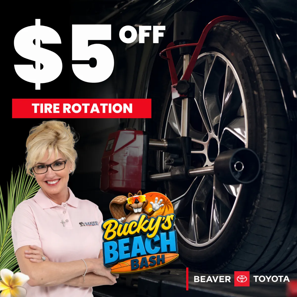 $5 Off Tire Rotation | Beaver Toyota St. Augustine