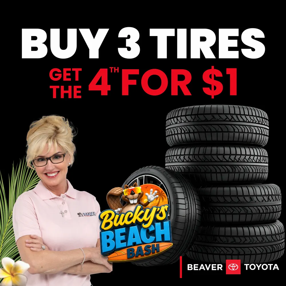 Buy 3 tires get the 4th for $1 | Beaver Toyota St. Augustine