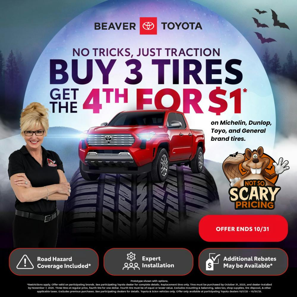Buy 3 tires get the 4th for $1 | Beaver Toyota St. Augustine