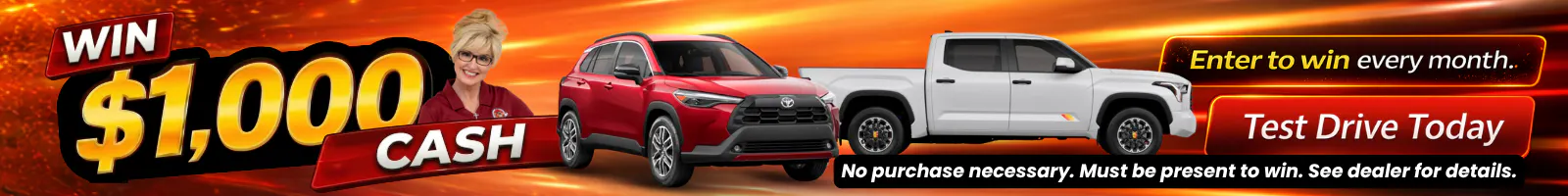 Test Drive $1,000 giveaway | Beaver Toyota St. Augustine