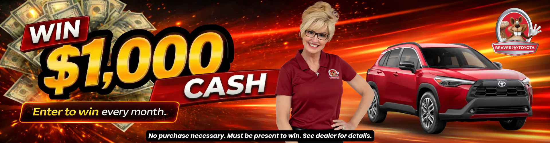 Win $1,000 Cash Test Drive Giveaway