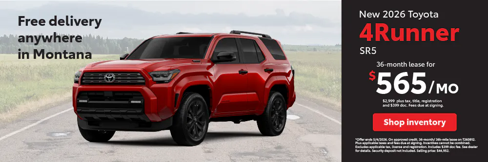 4Runner Lease April | Toyota of Bozeman