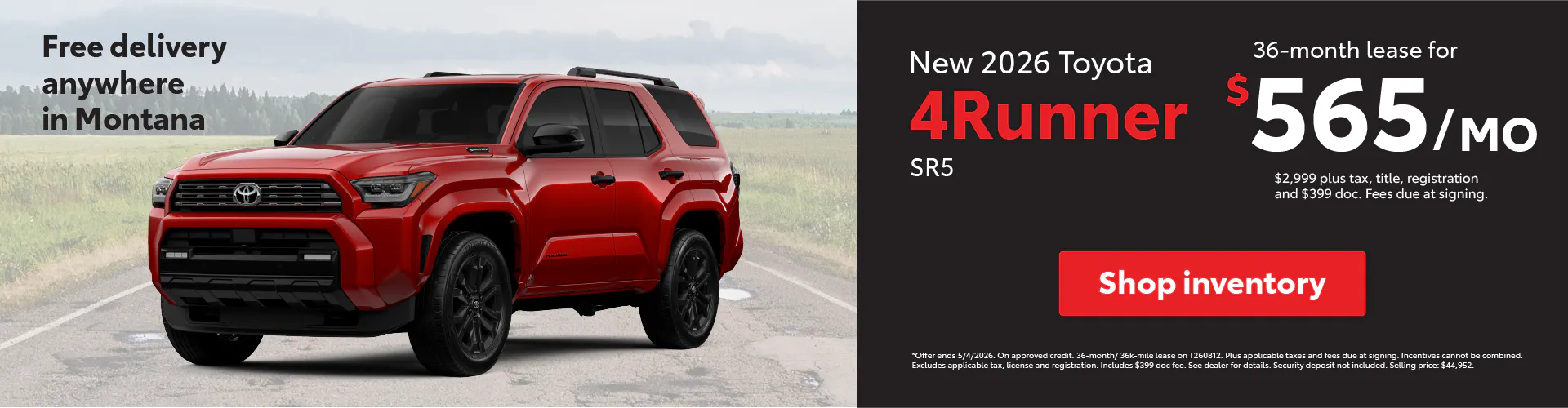 4Runner Lease April