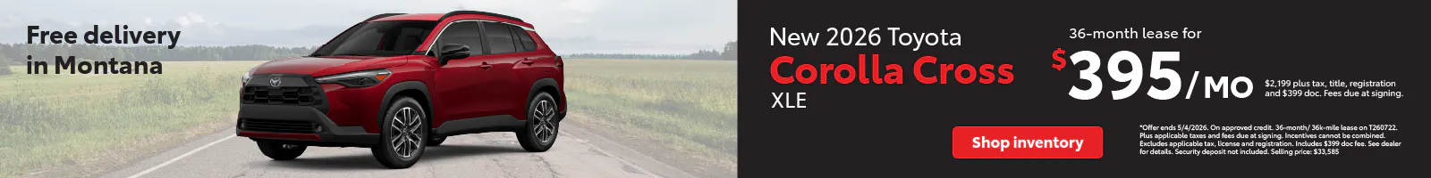 Corolla Cross Lease April | Toyota of Bozeman