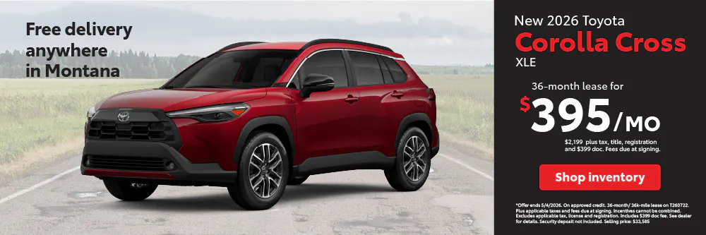 Corolla Cross Lease April | Toyota of Bozeman