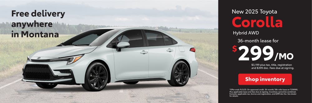 Corolla Lease October | Toyota of Bozeman