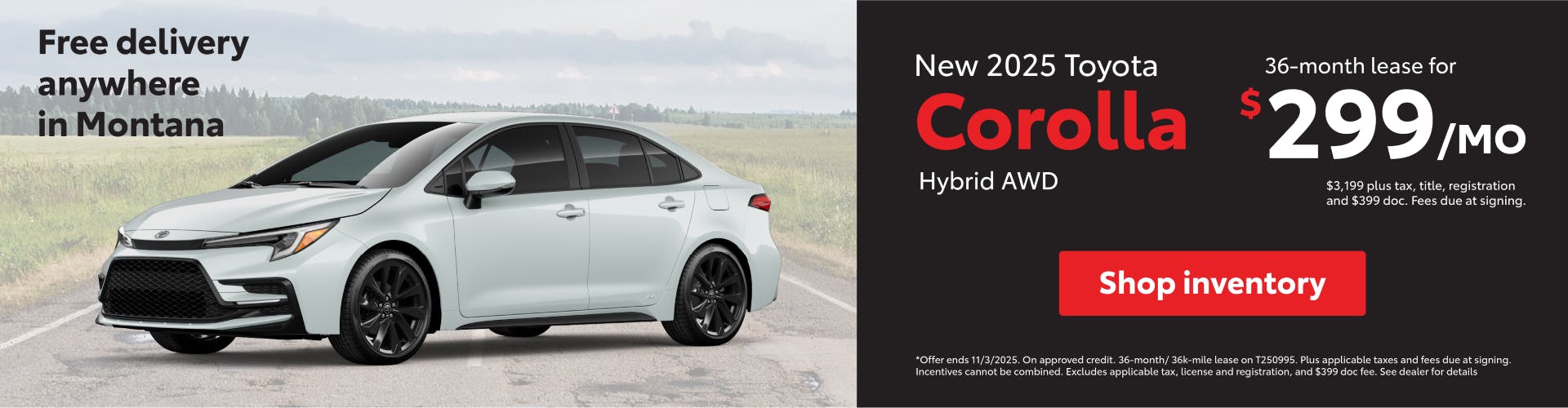 Corolla Lease October