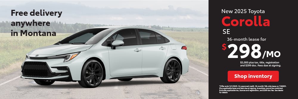 Corolla Lease November | Toyota of Bozeman