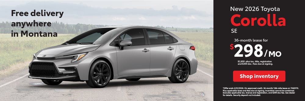 Corolla Lease March | Toyota of Bozeman