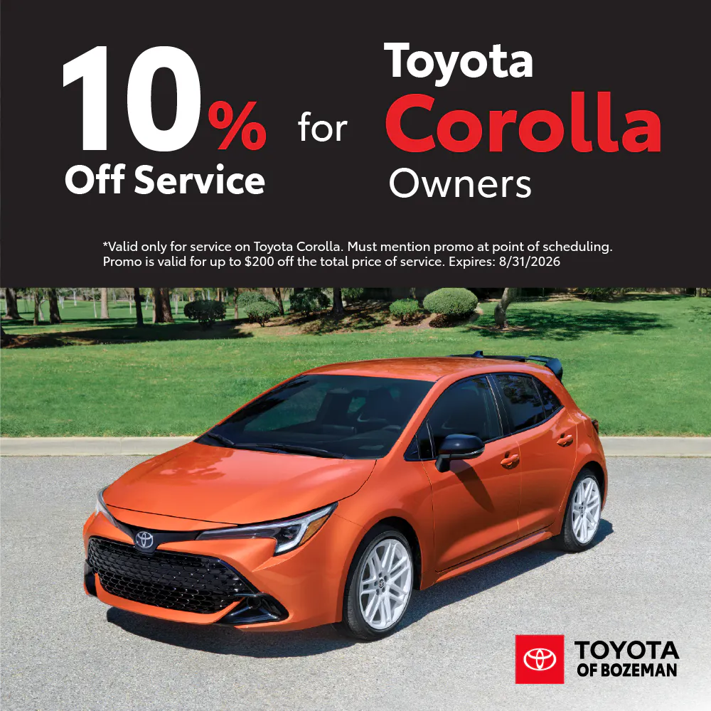 10% Off Corolla Service | Toyota of Bozeman