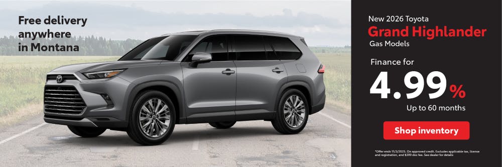 Grand Highlander APR October | Toyota of Bozeman