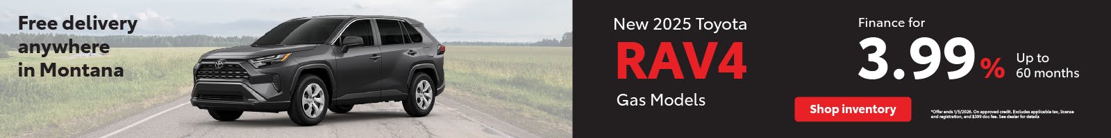 Rav4 APR December | Toyota of Bozeman