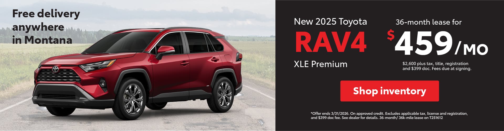 rav4 lease March