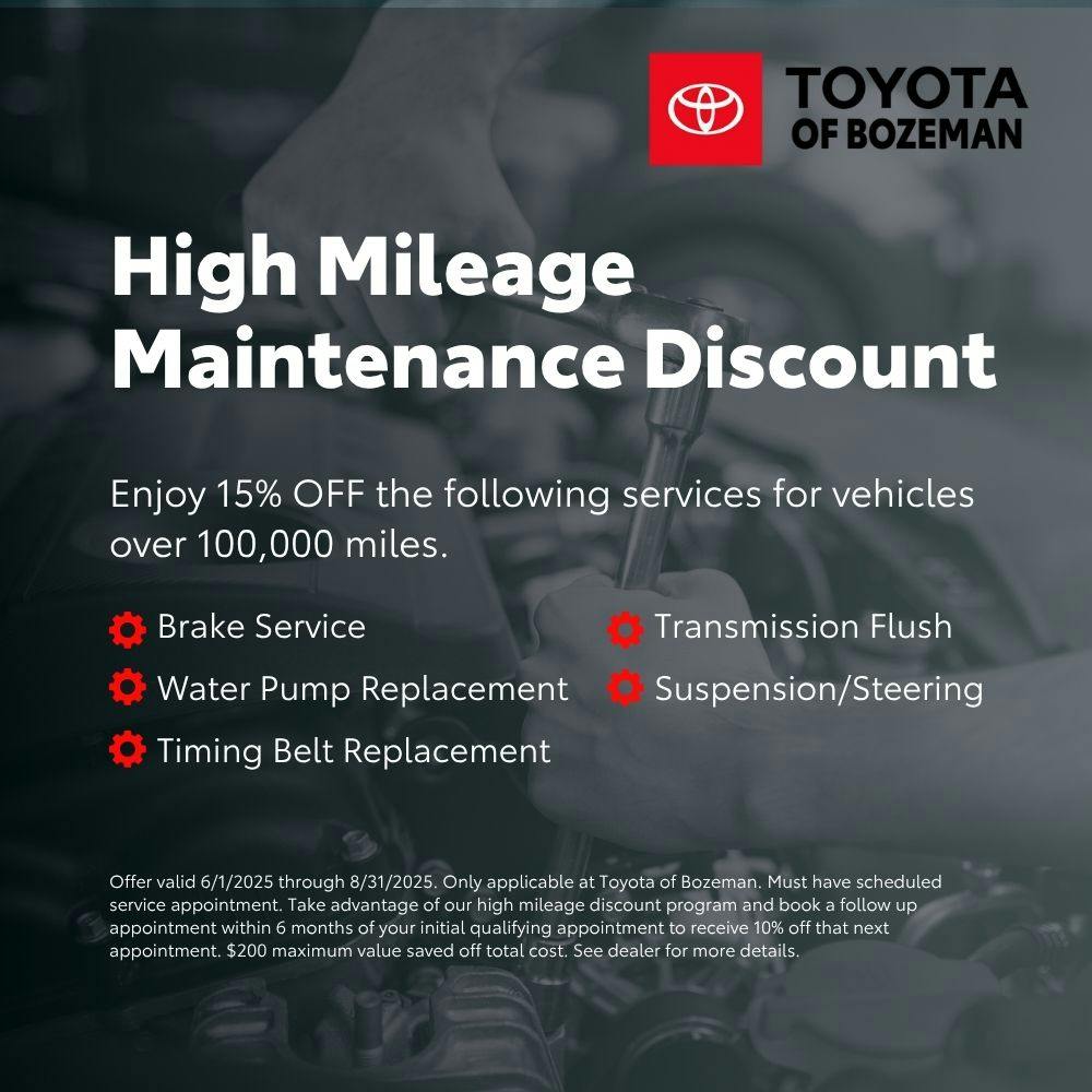 High Mileage Maintenance Discount | Toyota of Bozeman
