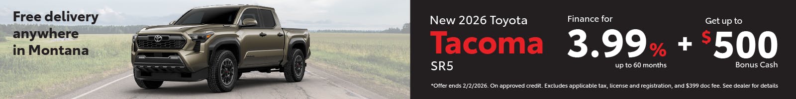 Tacoma TFS January | Toyota of Bozeman