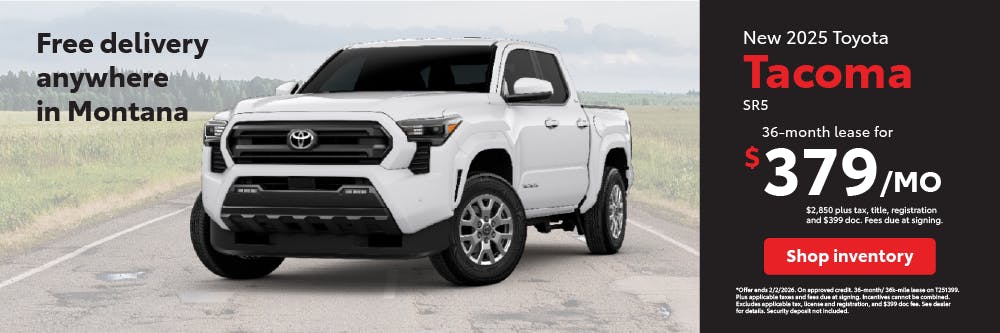 Tacoma Lease January | Toyota of Bozeman