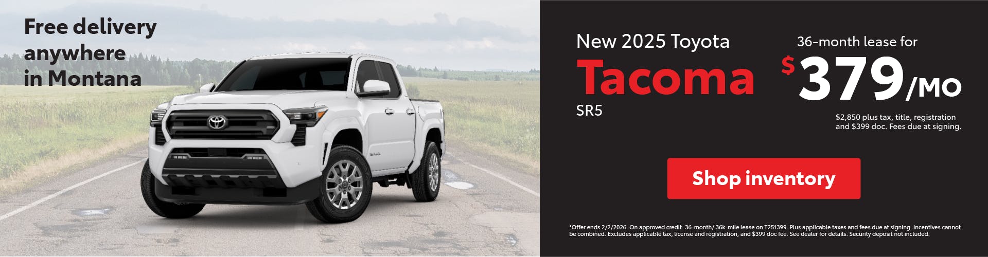 Tacoma Lease January