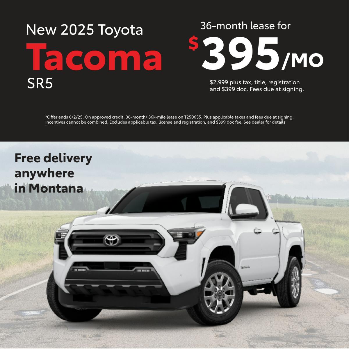 Tacoma Lease May | Toyota of Bozeman