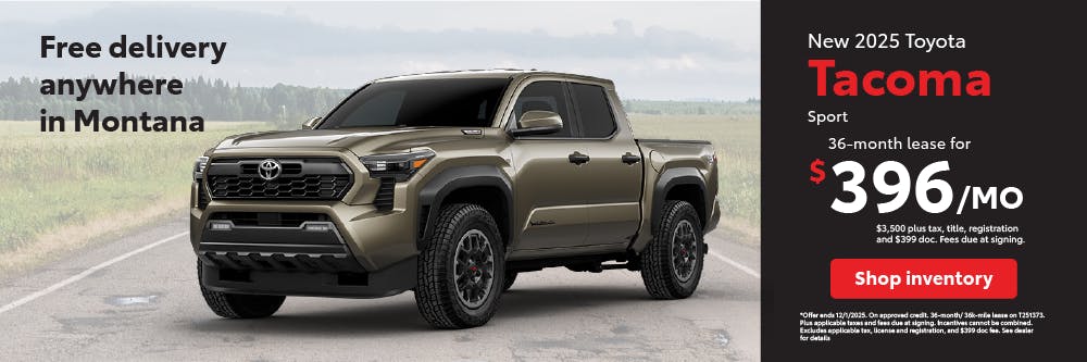 Tacoma Lease November | Toyota of Bozeman