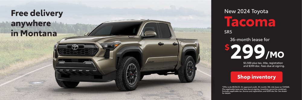 Tacoma lease July | Toyota of Bozeman