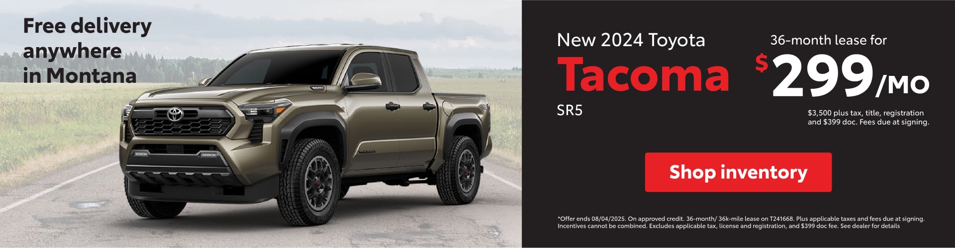 Tacoma lease July