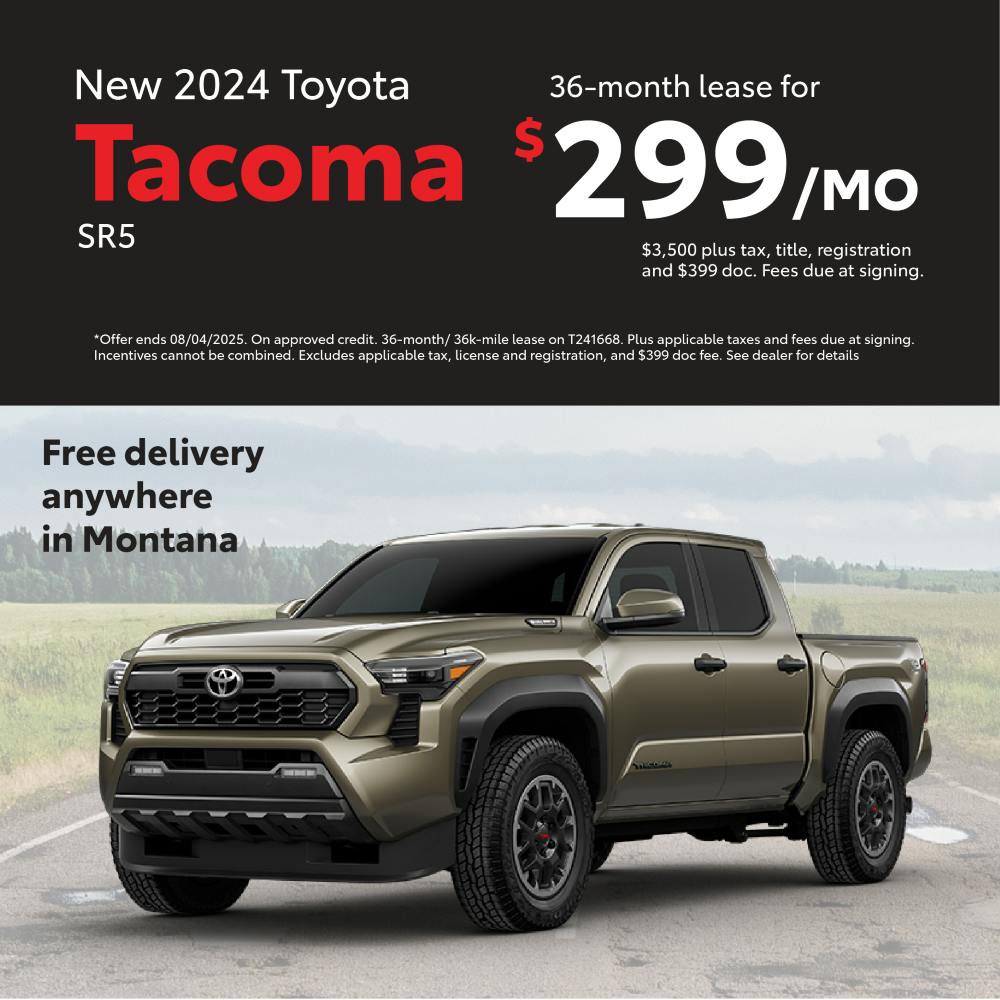Tacoma lease July | Toyota of Bozeman