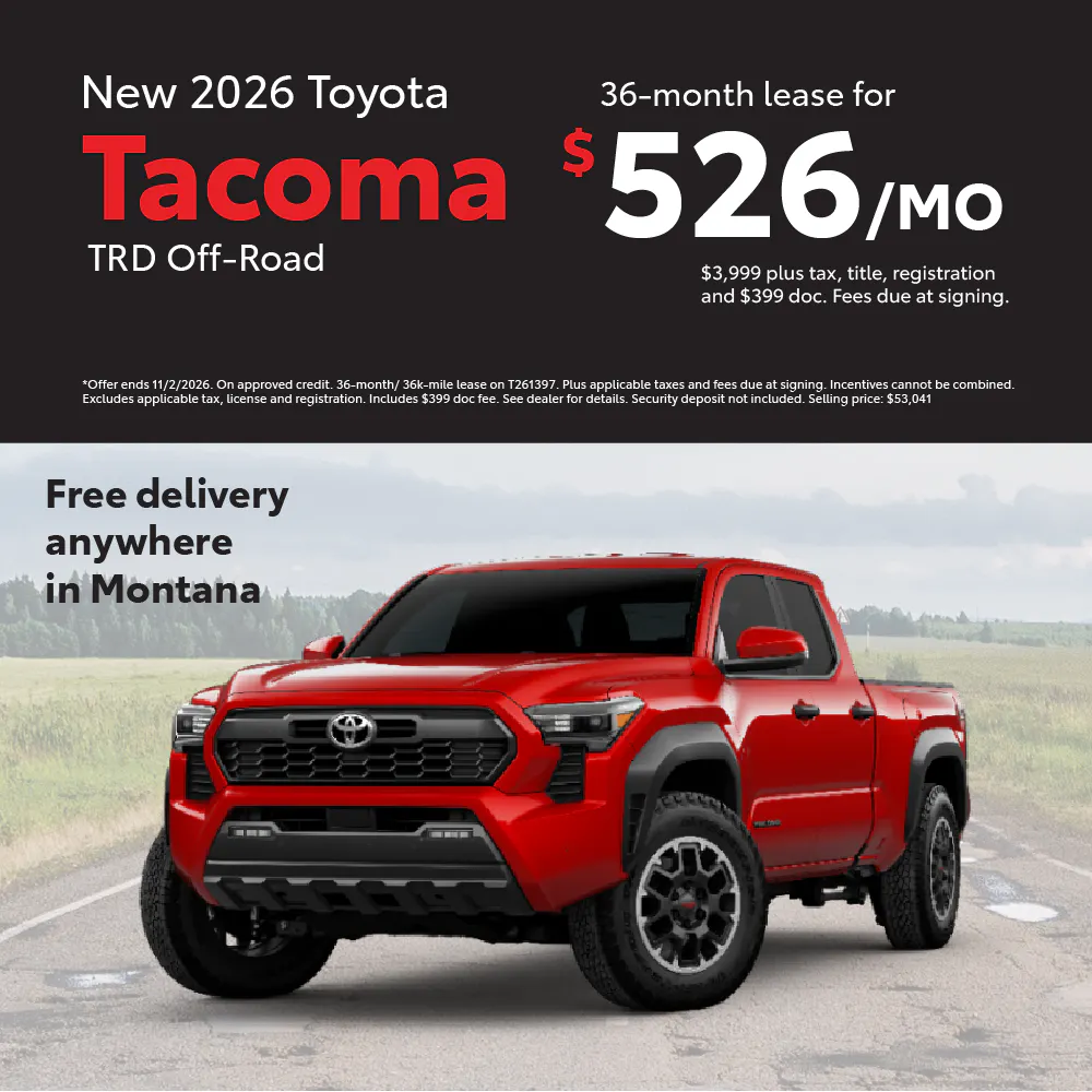 October Tacoma Lease Special