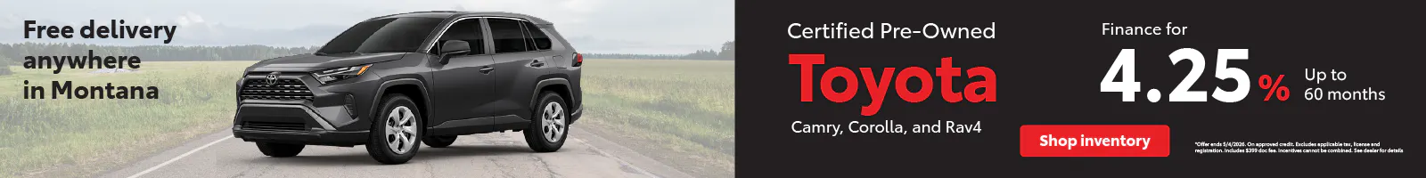 CPO APR April | Toyota of Bozeman