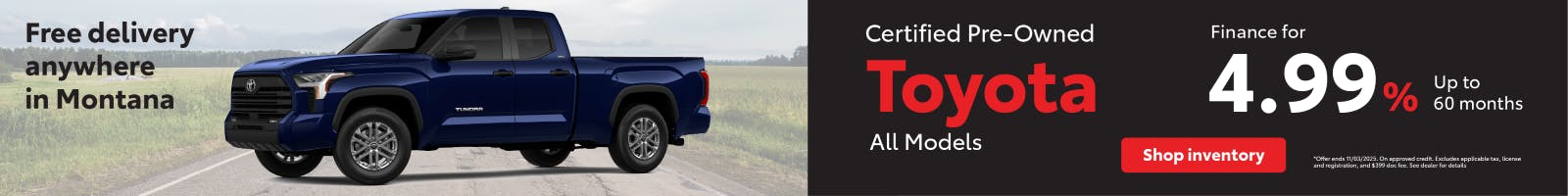 CPO APR September | Toyota of Bozeman