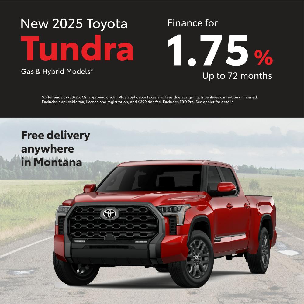 Tundra APR September | Toyota of Bozeman