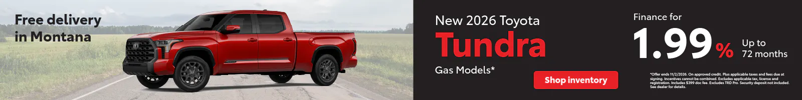 October Tundra APR Special | Toyota of Bozeman