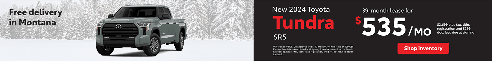 Tundra SR5 Lease | Toyota of Bozeman