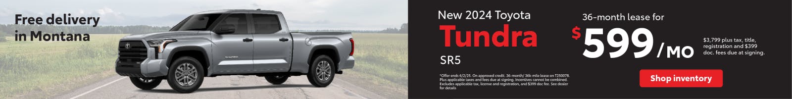 Tundra Lease May | Toyota of Bozeman