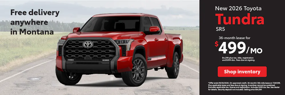 Tundra Lease September | Toyota of Bozeman