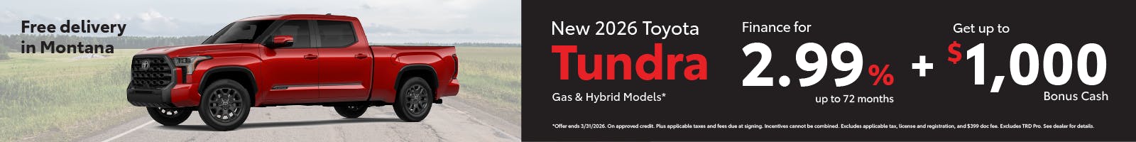 Tundra TFS March | Toyota of Bozeman