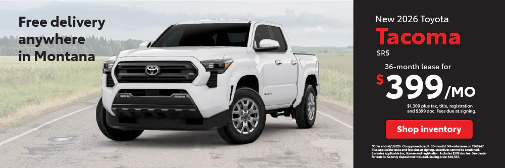 Tacoma Lease May | Toyota of Bozeman