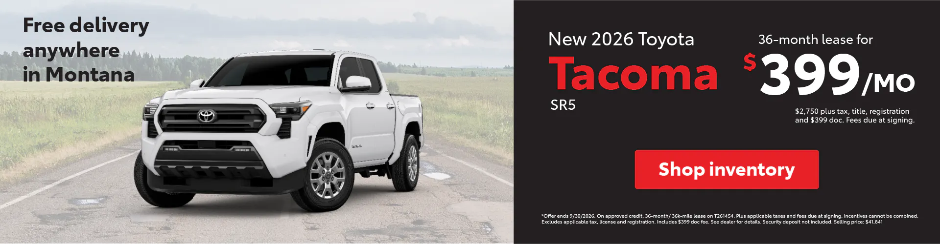 Tacoma lease September