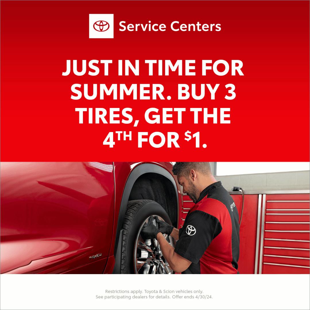 Buy 3 Tires Get the 4th for $1 | Bristol Toyota
