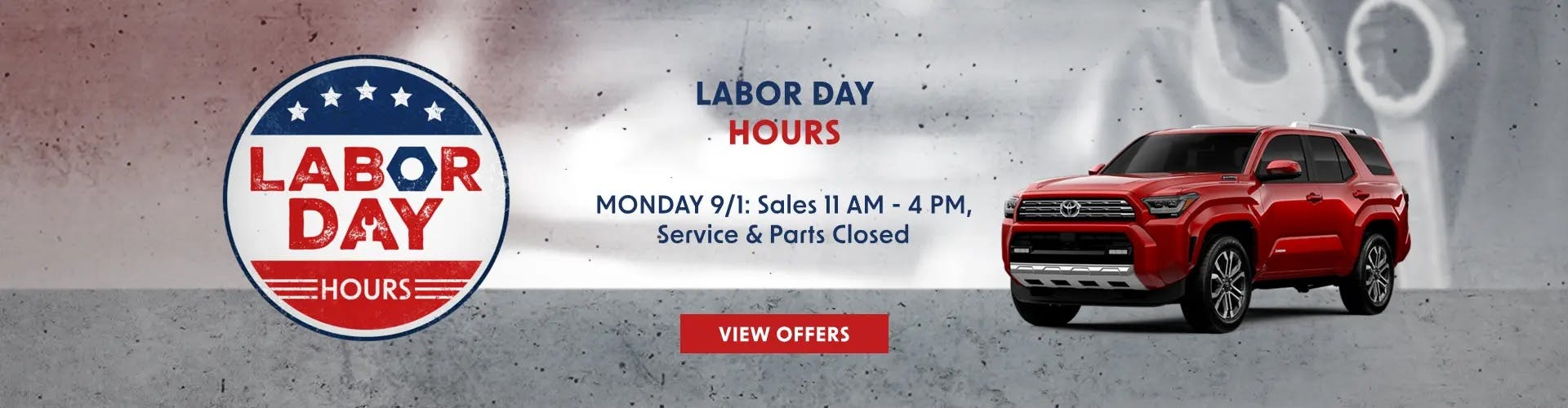 Labor Day Hours